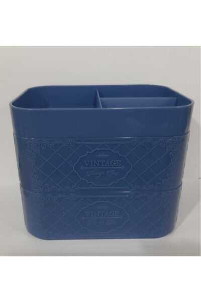 KIZILELMADA منظم سطح المكتب بلاستيك رمادي 3 قطع