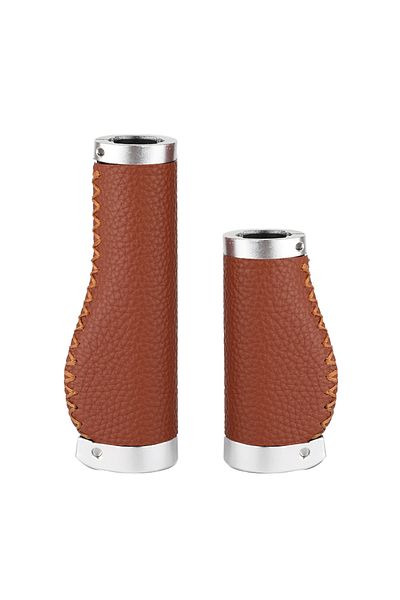 Choice Brown Sliver Road Bike Handlebar Cover Super Light Dead Bike Grip Lychee Grain Leather Anti-slip Sho