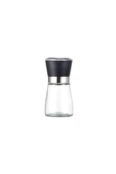 Choice 1pc Small Premium Stainless Steel Pepper Grinder, Durable Glass Body, Adjustable Coarseness Handheld