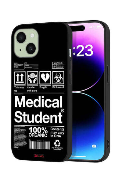 Tolwak غطاء حماية لجهاز آيفون 15 من آبل، ملصق طالب الطب