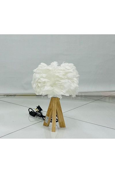 DEC10 Elegant white and gold lampshade