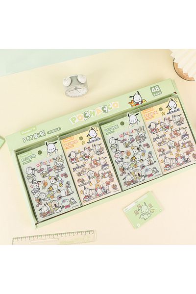 Miniso A bag Sanrio Pochacco Cute HD PET Stickers Cartoon Handmade Manual DIY Decoration Stickers Student S