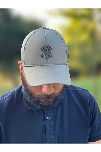 ZERAMİNE Khaki Sports Hat Unisex Ny Hat Micro Fabric Adjustable Waterproof