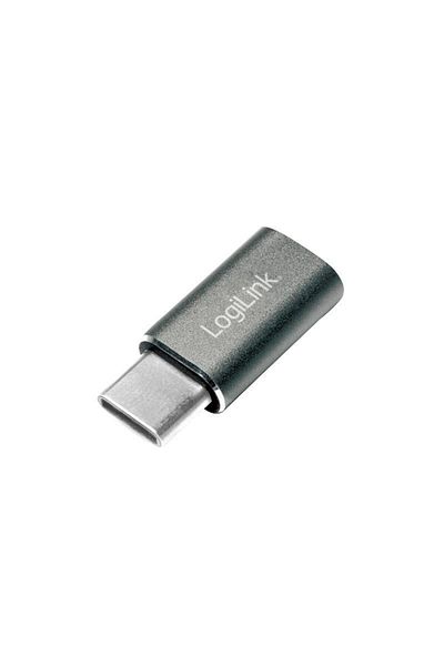 LogiLink Adaptor LOGILINK, pentru smartphone, USB 3.0, USB Type-C (T) la Micro-USB (M), Argintiu