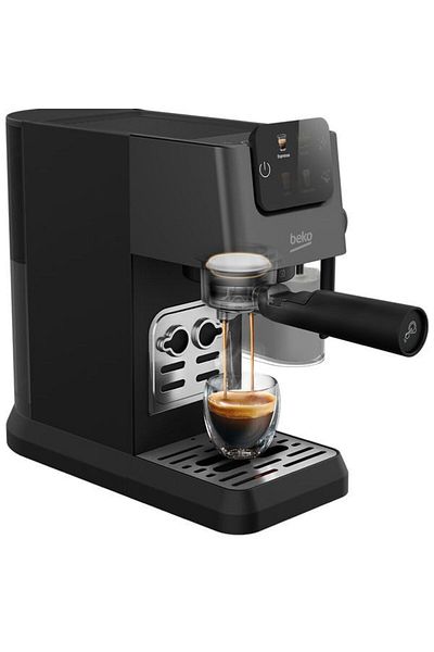 Beko Manual Espresso Machine 3in1 BEKO CEP5464DX, 1.1l, 1600W, 20 Bar, Cappuccino System, Black