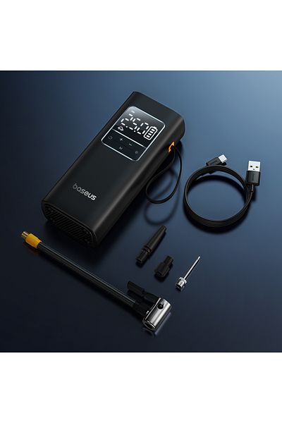 Baseus Black Baseus Wireless Air Pump Portable Air Compressor Smart Digital Electric Car Air Pump for Car M
