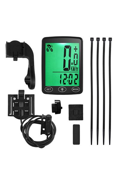 Choice Wired Waterproof Bike Computer with LED Backlight Bicycle Speedometer Odometer Calorie Counter and T