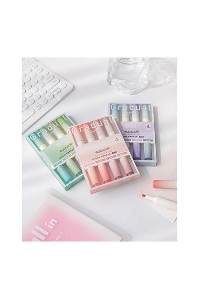 Polin 12 Tone Highlighter Set Pastel Colors