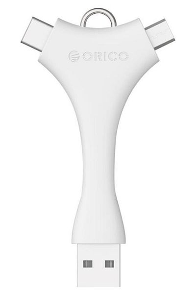 Orico Orico C1-WH adapter, 1x USB 2.0 - 1x USB-C/microUSB 2.0