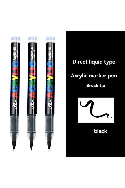 Choice black-3Pcs 3Pcs White Marker Paint Pens set Permanent Brush Pen for Art projects, Drawing, Rock Pain