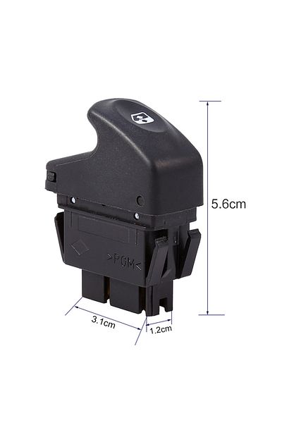 Choice black Car Electric Window Control Power Switch Push Button Driver Control 6 Pins 12V For Renault Cli