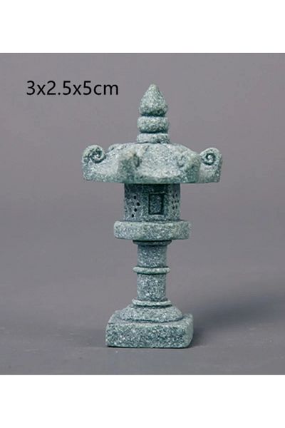 Choice 6-sided-S Miniature Pagoda Lantern Buddha Figurine Outdoor Fairy Garden Decoration for Micro Landsca
