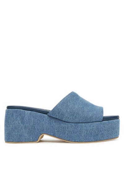 Pollini Flip-flops albaștri pentru femei POLLINI-SA28248I0MTQ0707 SABOTD.ARIA80 TESS.JEANS DENIM
