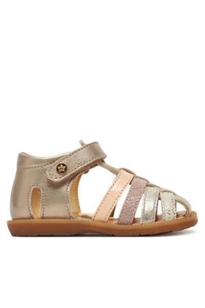 Naturino Sandale pentru fete aurii NATURINO-0503275 03 NIXY CIPRIA-PLATINUM M