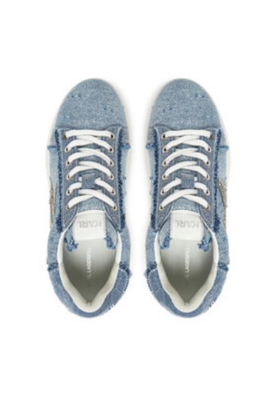 Karl Lagerfeld Teniși albaștri pentru femei KARL LAGERFELD-KL42372S DBS BLUE DENIM W/SILVER