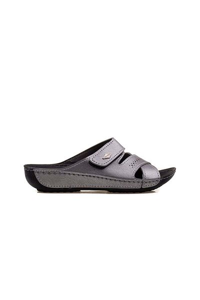 uway Women's Cross Banded Velcro Orthopedic Comfort Comfortable Daily Slippers