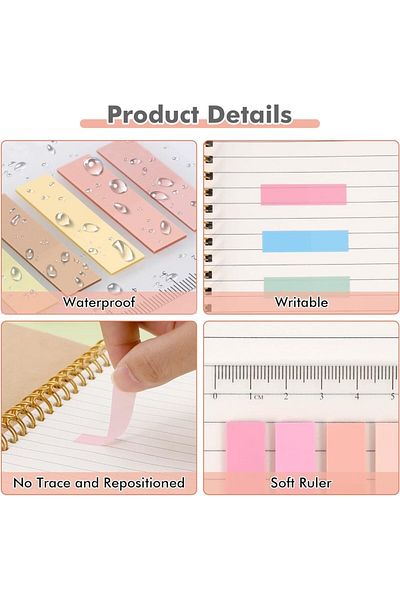 Choice 2800pcs Sticky Tabs Clear Book Markers Writable Page Makers
