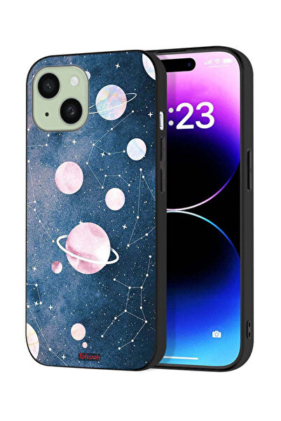 Tolwak غطاء حماية لجهاز Apple iPhone 15 برسومات فنية فضائية