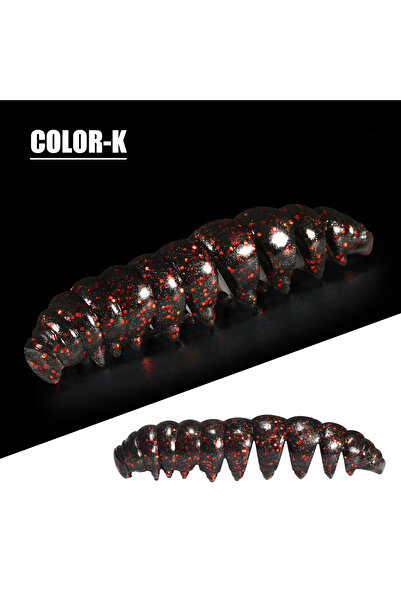 Choice طُعم صيد السمك الناعم سبينبولر بور وورم من كولور كيه S-2in (11 قطعة) ط...