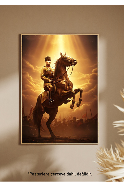 One Little Happiness ATATÜRK Poster Estetik Duvar Posteri , Çerçevesiz Poster