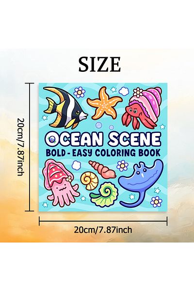 Choice OCEAN SCENE Bold-easy Patterns Coloring Book for Adults Cute Drawing Book Perfect Gift for Party ...