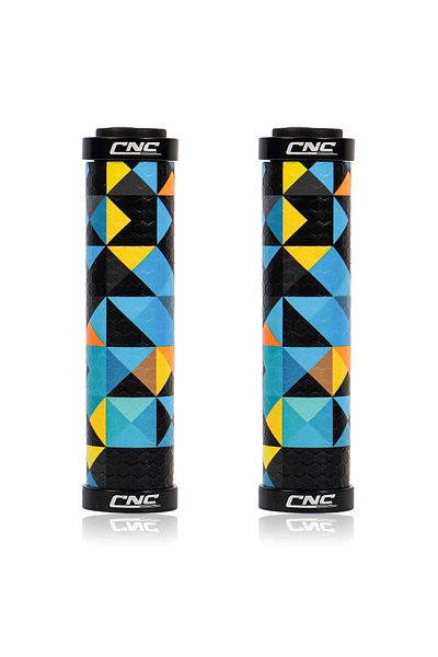 Choice Blue triangle CNC Bicycle Handlebar Grips Ultraight Mountainbike Lenker Grip Anti-skid Schock-absor
