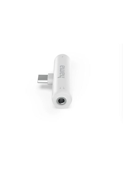 Hama Adaptor audio Hama 201723, USB-C - Jack 3,5 mm, PD (Alb)