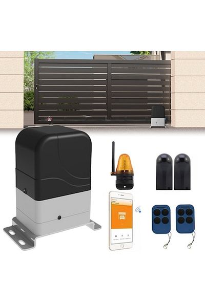 oem home Smart Wifi Sliding Gate Automation Kit Power Gate 300 Kg with lamp and photocells