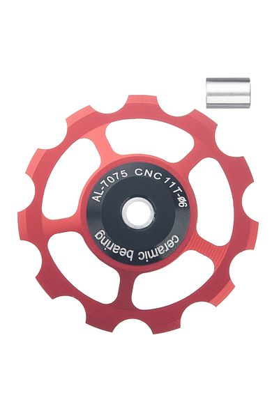 Choice red 11T SENSAH MTB Bicycle Rear Derailleur Jockey Wheel Ceramic Bearing Pulley AL7075 CNC Road Bike