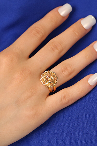 Çgk Çiğdem Gürel Kuyumculuk 22 Ayar Rengi Altın Gül Yüzük