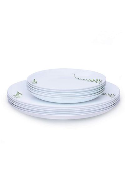British Chef 21 Pieces Opalware Dinner Set- Microwave, Dishwasher & Frezzer Safe | Botanica Dinnerware Set