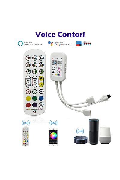 Choice 24 1 in 2 RGB Controler 12V 4 Pin Tuya Bluetooth Wifi RGB Led Controller 12V RGB Led Tape Lights Mus