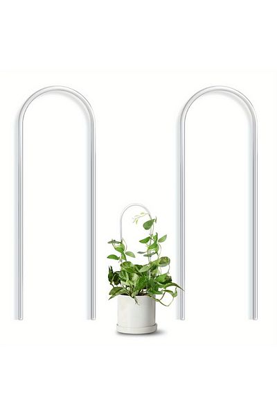Choice 2pcs U-shaped acrylic plant climbing frame, transparent and durable, suitable for indoor vine and fl