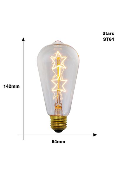 Choice E27 40W ST64 star 220V Retro Edison Bulb E27 220V 40W ST64 G80 G95 G125 Ampoule Vintage Edison Bulb