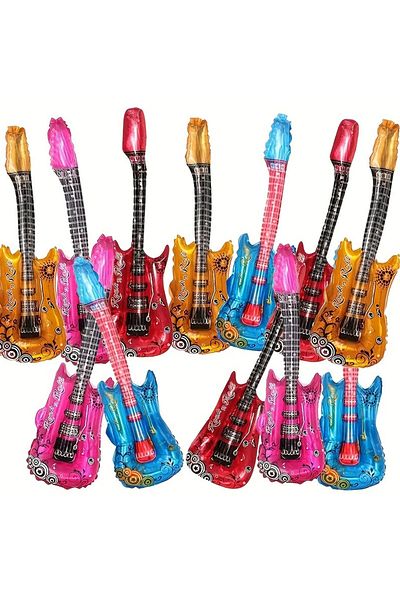 Choice 32inch 12pcs 12pcs 32inch Guitar Foil Balloons Rock Band Music Theme Party Decoration Birthday Party