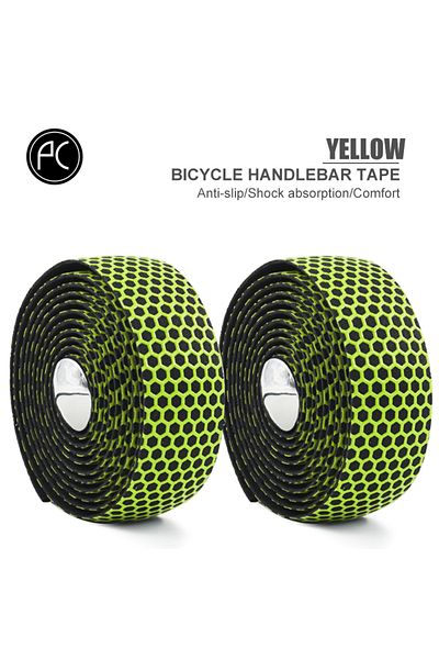 Choice Yellow PCycling Bicycle Handlebar Tape Road Bike Handlebar Non-slip Sweat-absorbent Bike Belt Honeyc