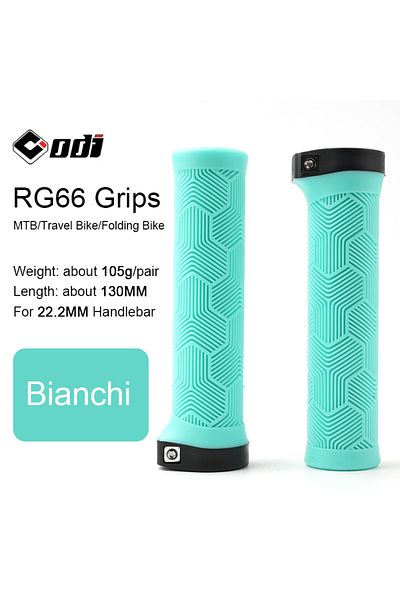 Choice RG66-Bianchi ODI MTB Bicycle Grips Lock-on 22.2MM Rubber Handlebar Cover Comfortable Wing Shape Anti