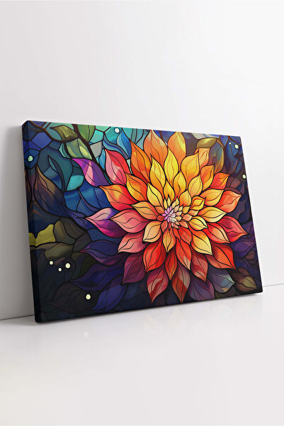 KOSS Dijital Pictură abstractă pe pânză cu flori colorate, sufragerie, dormit...