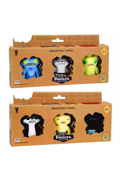 Art Tone Fuggler Funny Ugly Monster Collection Figure Set of 3 6+ (1 Piece)