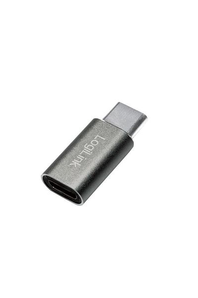 LogiLink Adaptor LOGILINK, pentru smartphone, USB 3.0, USB Type-C (T) la Micro-USB (M), Argintiu