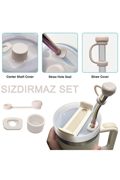 Besify Quencher Ve Yeni Nesil Pipetli Termos Uyumlu 3 Parça Sızdırmaz Koruyuc...