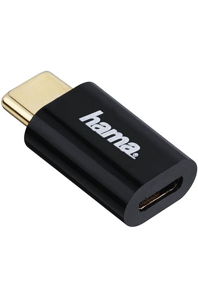 Hama Adapter Hama 178399, MicroUSB - USB Type-C (Black)