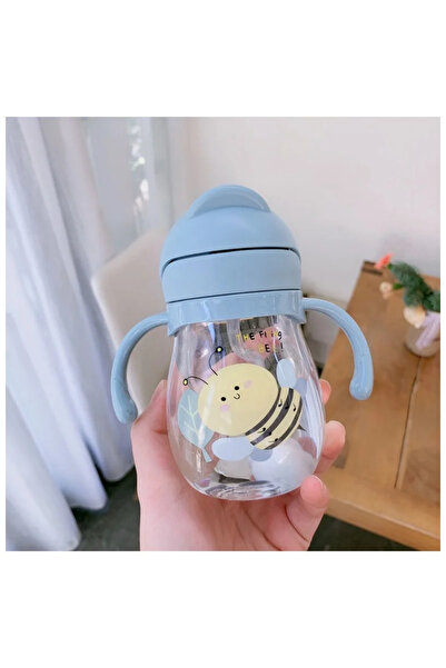 Choice كوب شرب بطة لطيف مضاد للاختناق، أزرق، 350/250 مل، زجاجة مياه كروية الج...