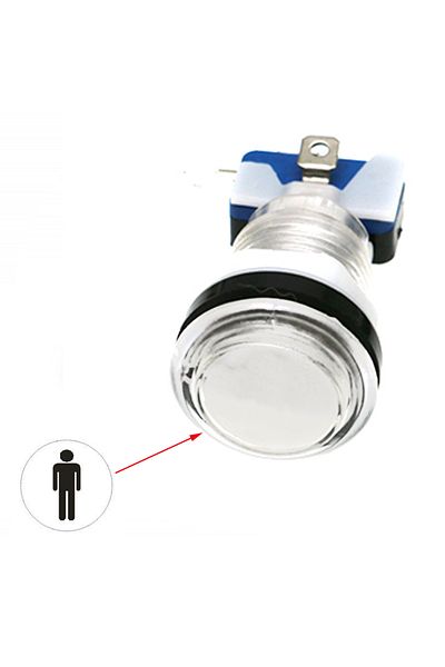 Choice 1P white 5V 12V Light Push Button 33mm Led Illuminated Clear Plastic For Coin Arcade Joystick Game Z
