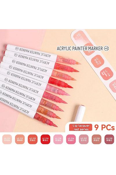 Choice SET N 9pcs/Box Mix Color Acrylic Markers Set Art Rock Painting Pens Kids Gift Graffiti For Stone Gla