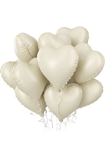 Choice 10pcs 18inch style1 10/30/50pcs 18inch Heart Star Foil Balloons Vintage Pink Beige Balloons for Baby
