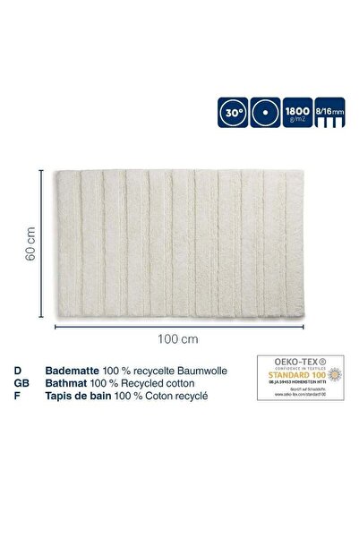 Kela Megan bath mat 100% cotton smoke blue 100x60cm