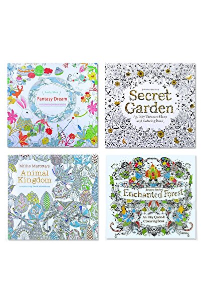 OEM Set de 4 cărți de colorat, 96 pagini, Zen, Mandalas, 18,5x18,5 cm, Multicolor