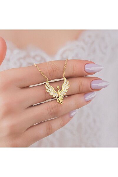 İNDİGO TAKI Anka Kuşu Altın Kaplama Gümüş Kolye