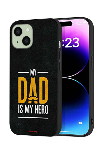 Tolwak Apple iPhone 15 Protective Case Cover My Dad Is My Hero